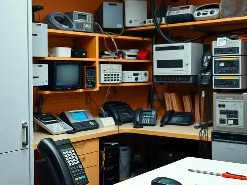 Telecommunications technician workspace